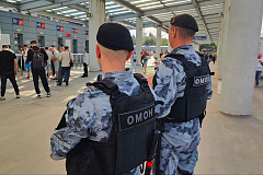 Правопорядок на футбольном матче  РПЛ обеспечили росгвардейцы в Москве